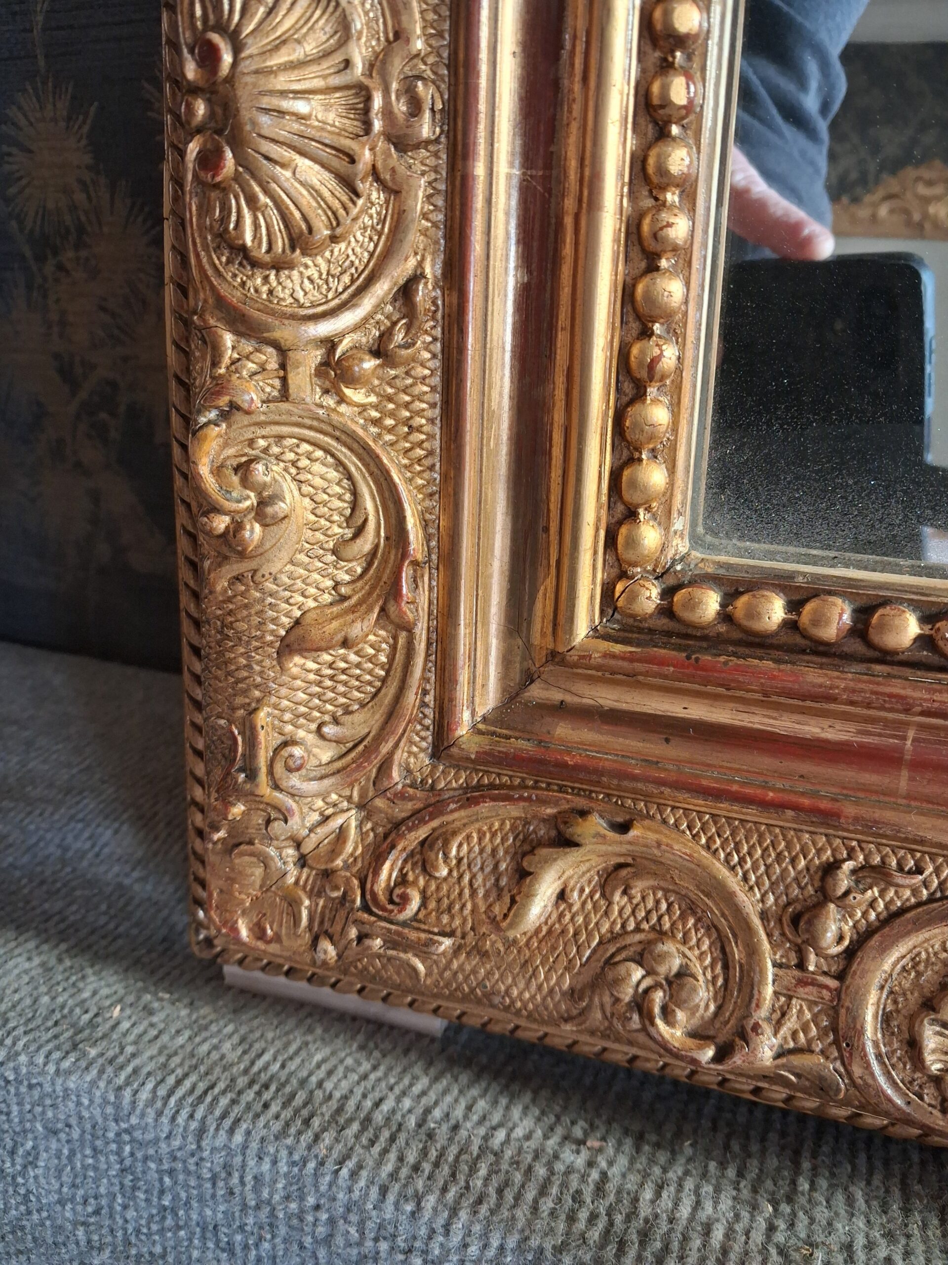 Miroir XIX style Louis XV 181 x 115 – Image 9