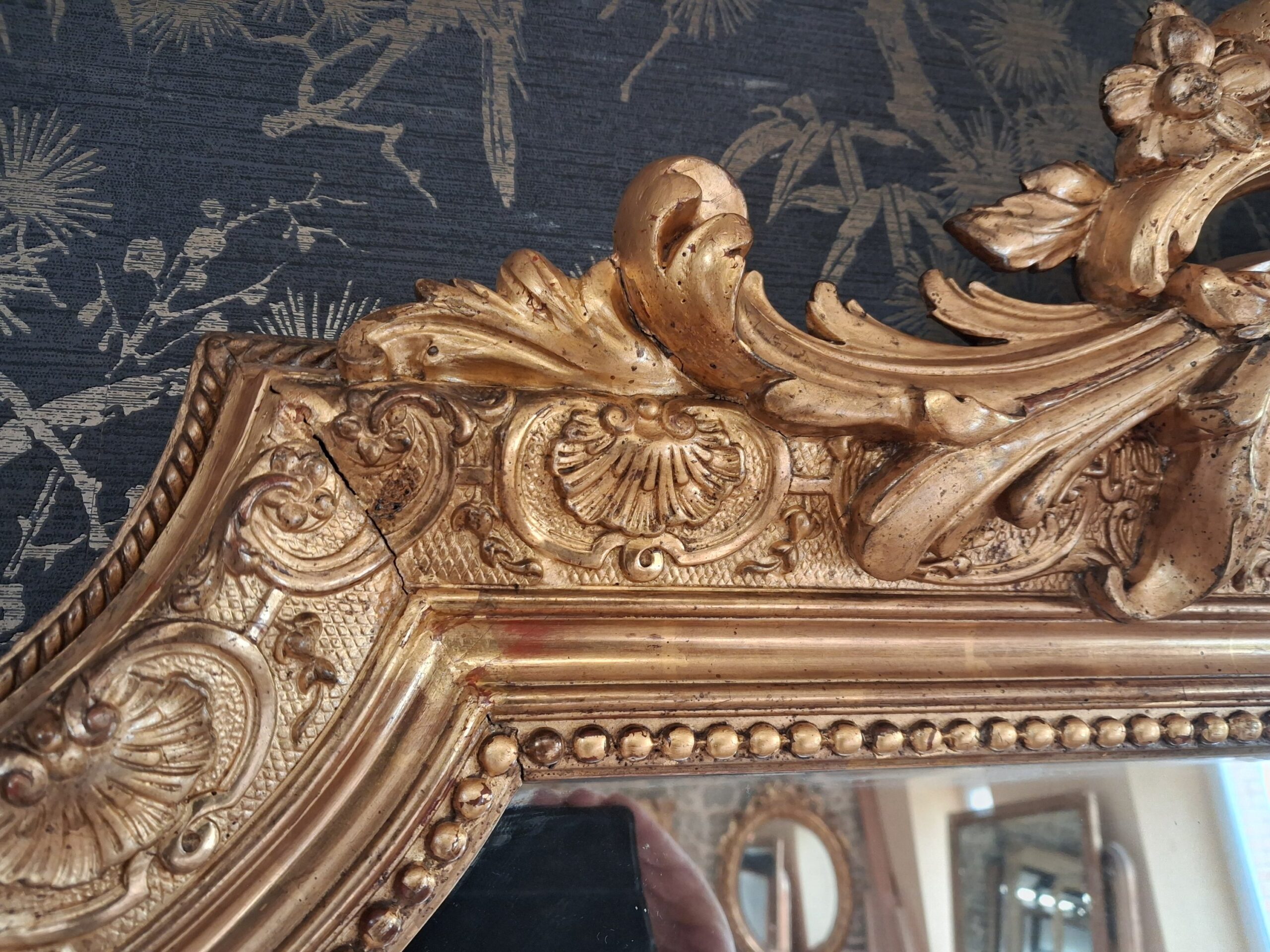 Miroir XIX style Louis XV 181 x 115 – Image 4