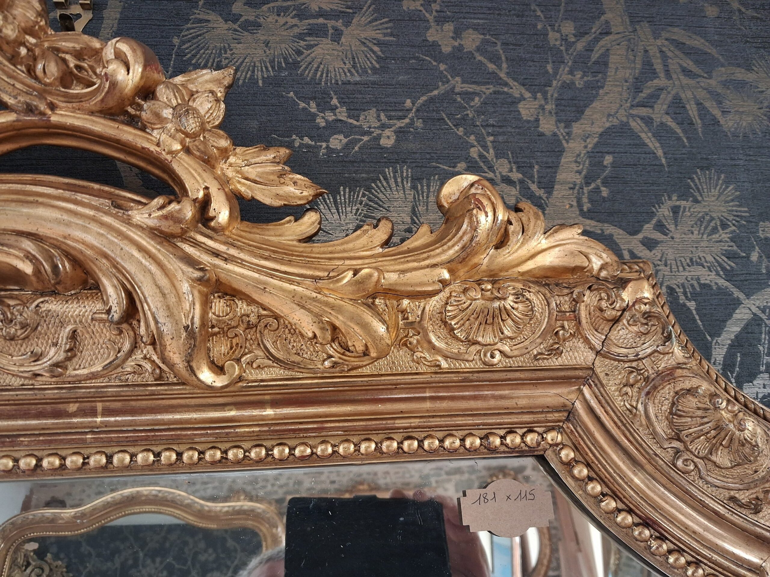 Miroir XIX style Louis XV 181 x 115 – Image 6