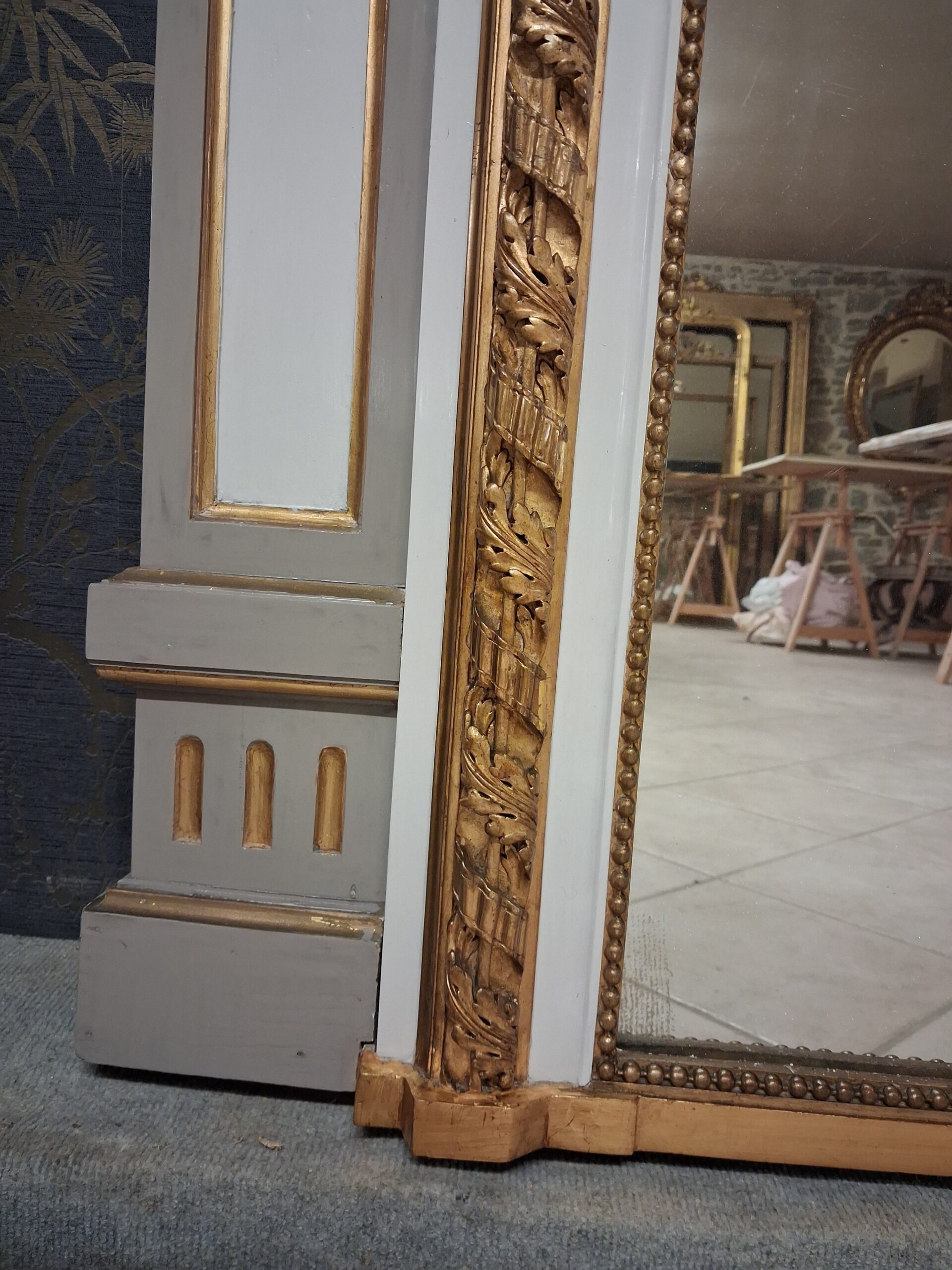 Miroir/ trumeau XIX 216 x 141 – Image 7