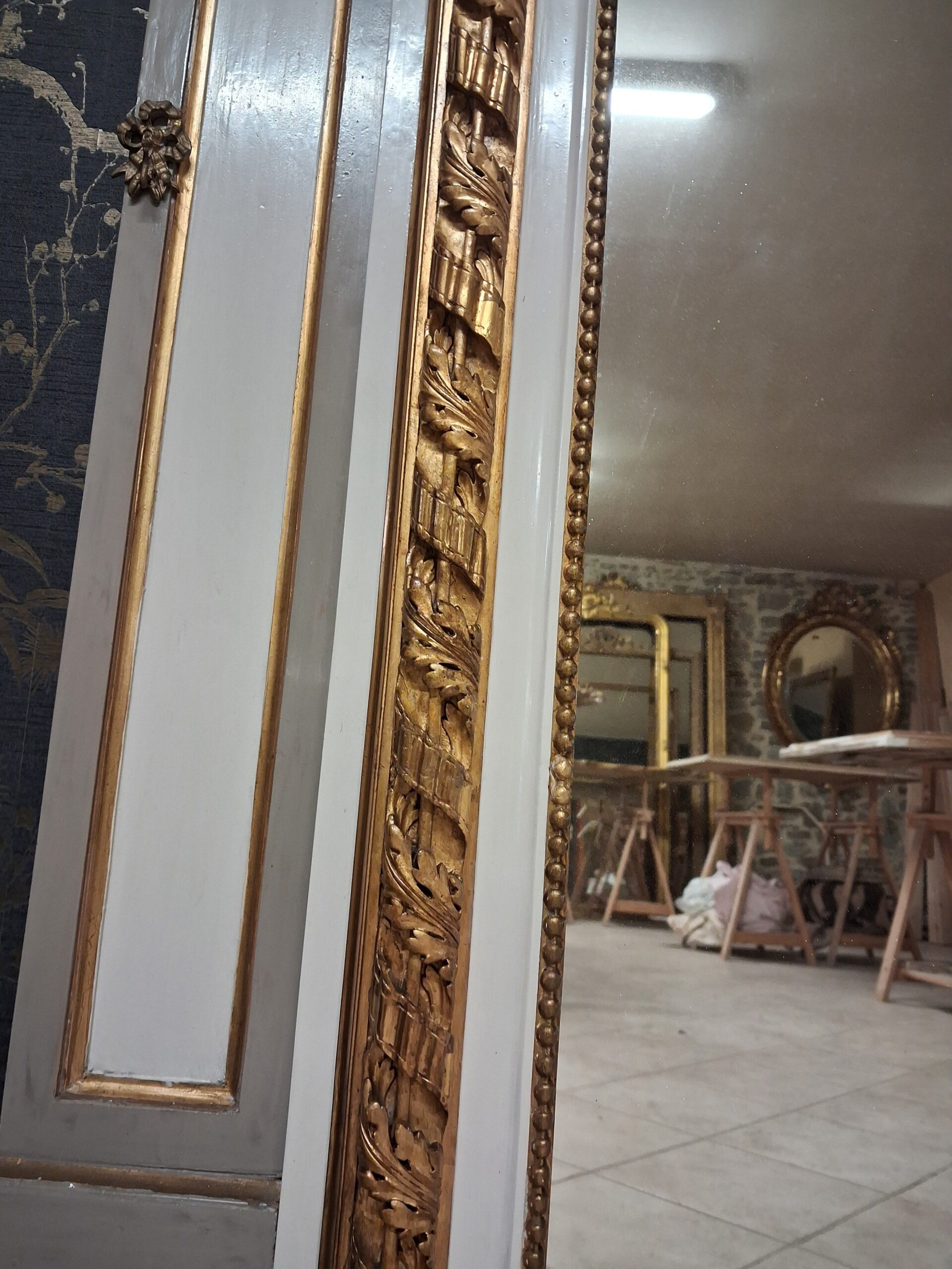 Miroir/ trumeau XIX 216 x 141 – Image 4