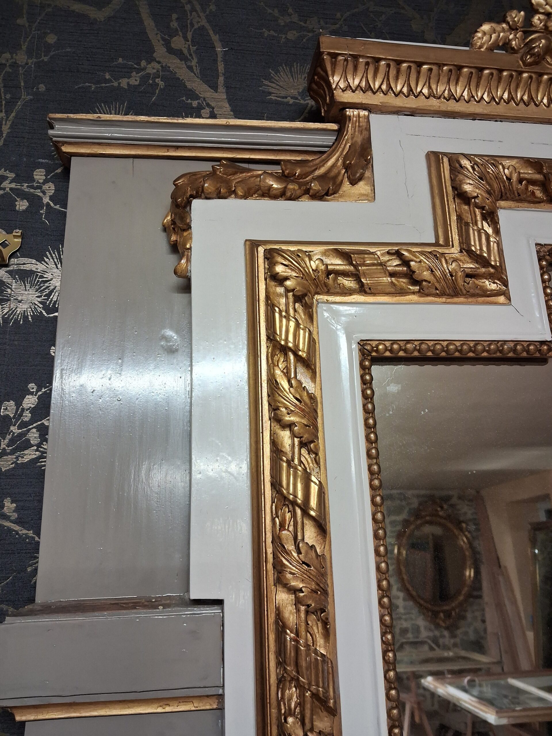 Miroir/ trumeau XIX 216 x 141 – Image 9