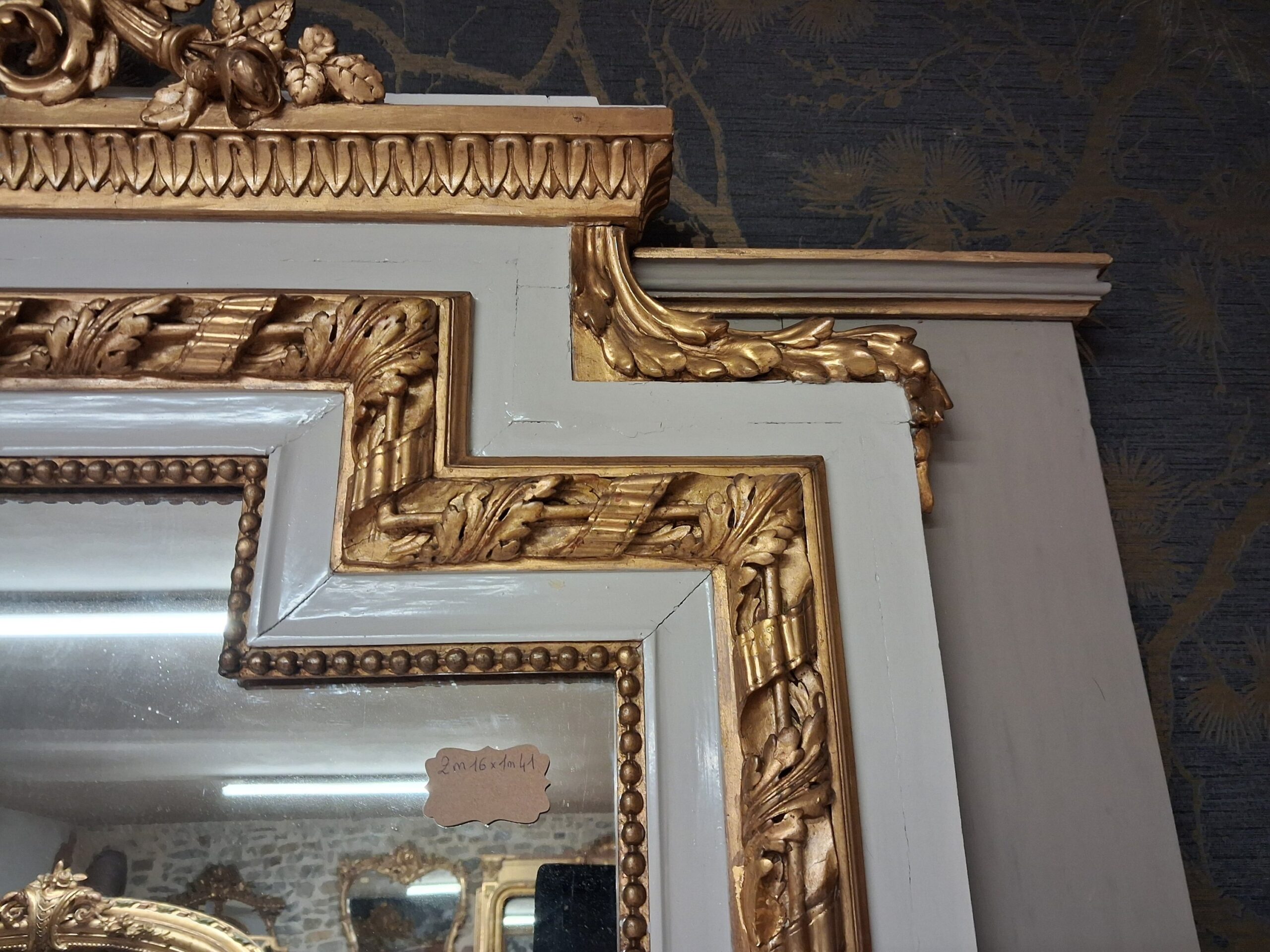 Miroir/ trumeau XIX 216 x 141 – Image 2