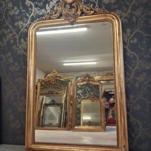 Miroir  louis Philippe à fronton 154x98