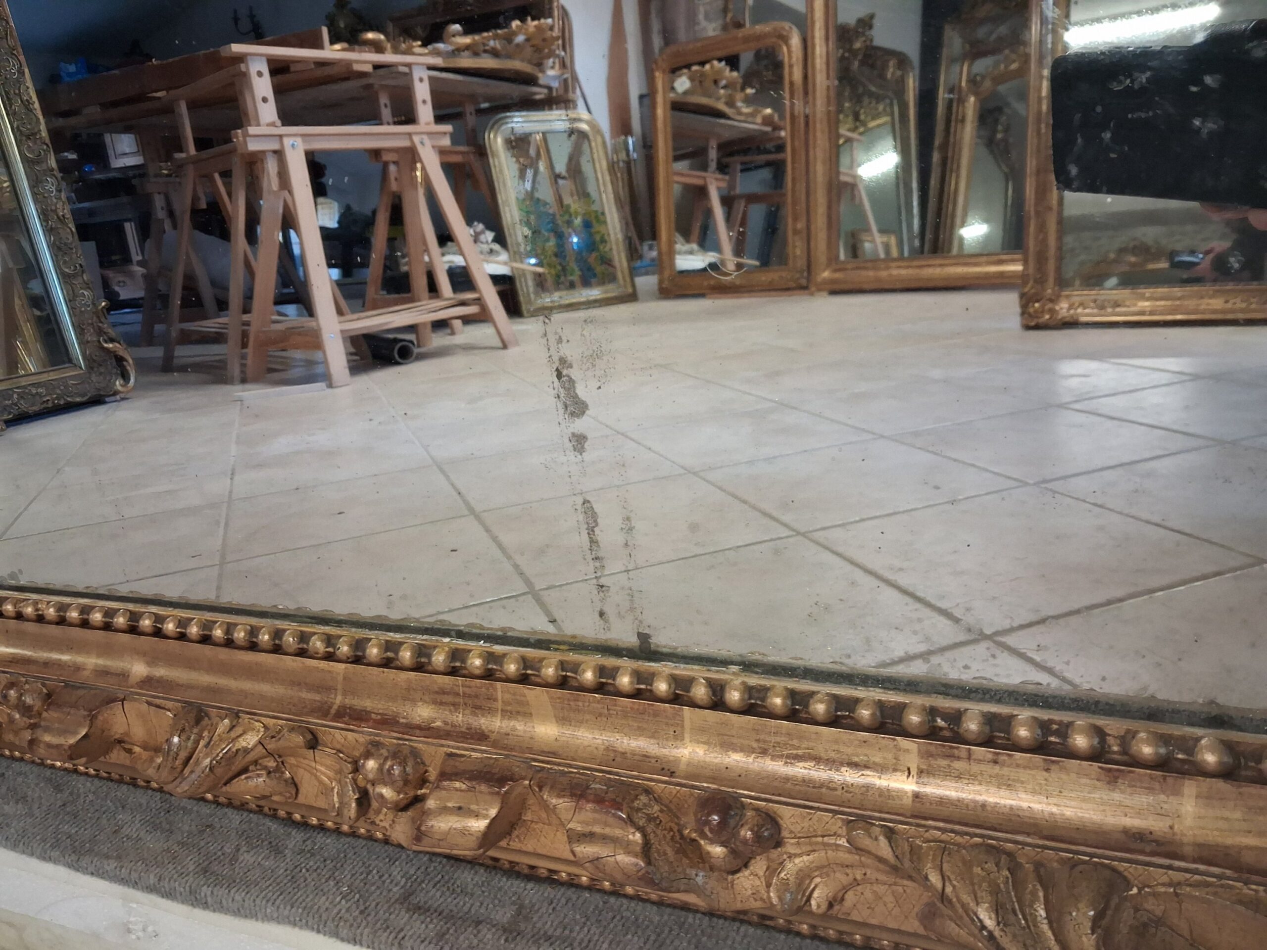 Miroir époque XIX 2m x 1m20 – Image 4