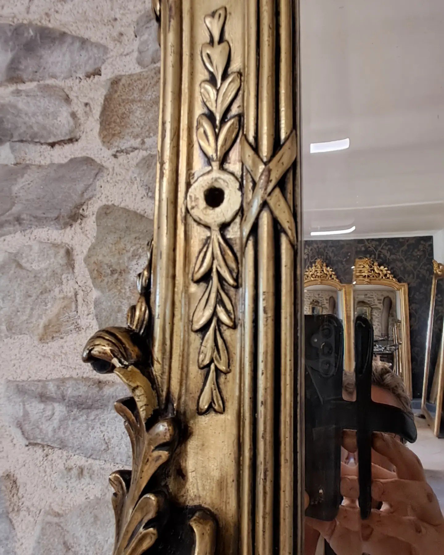 Miroir XIX Style Louis XV 85 x 62 – Image 7