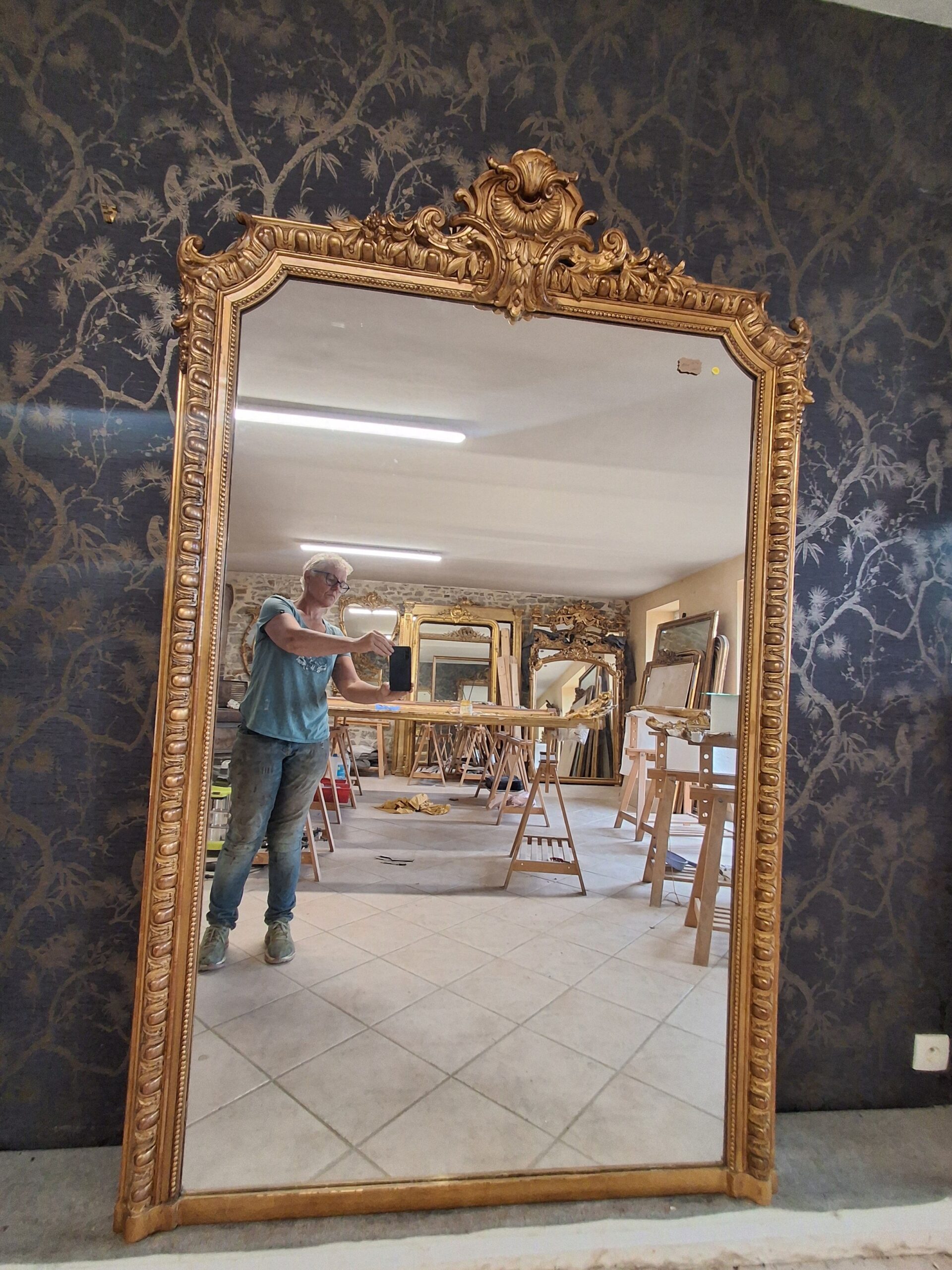 Miroir époque XIX 189 x 121 /123 – Image 9
