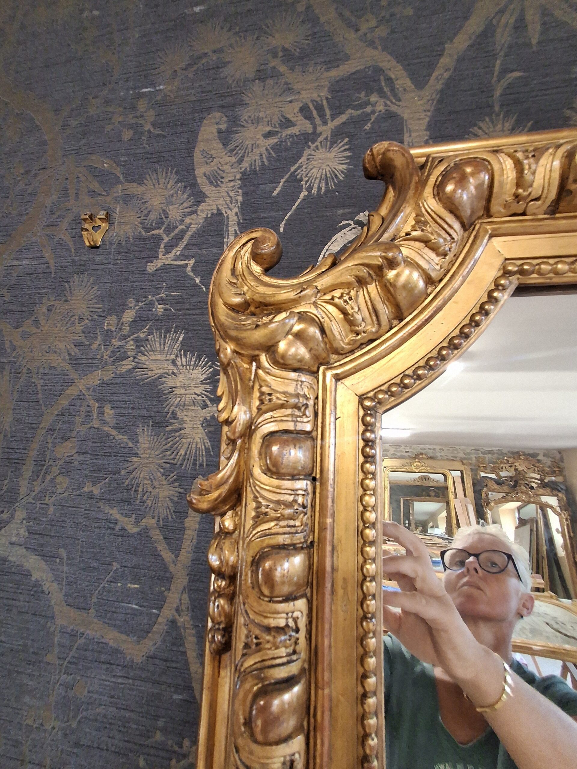 Miroir époque XIX 189 x 121 /123 – Image 7