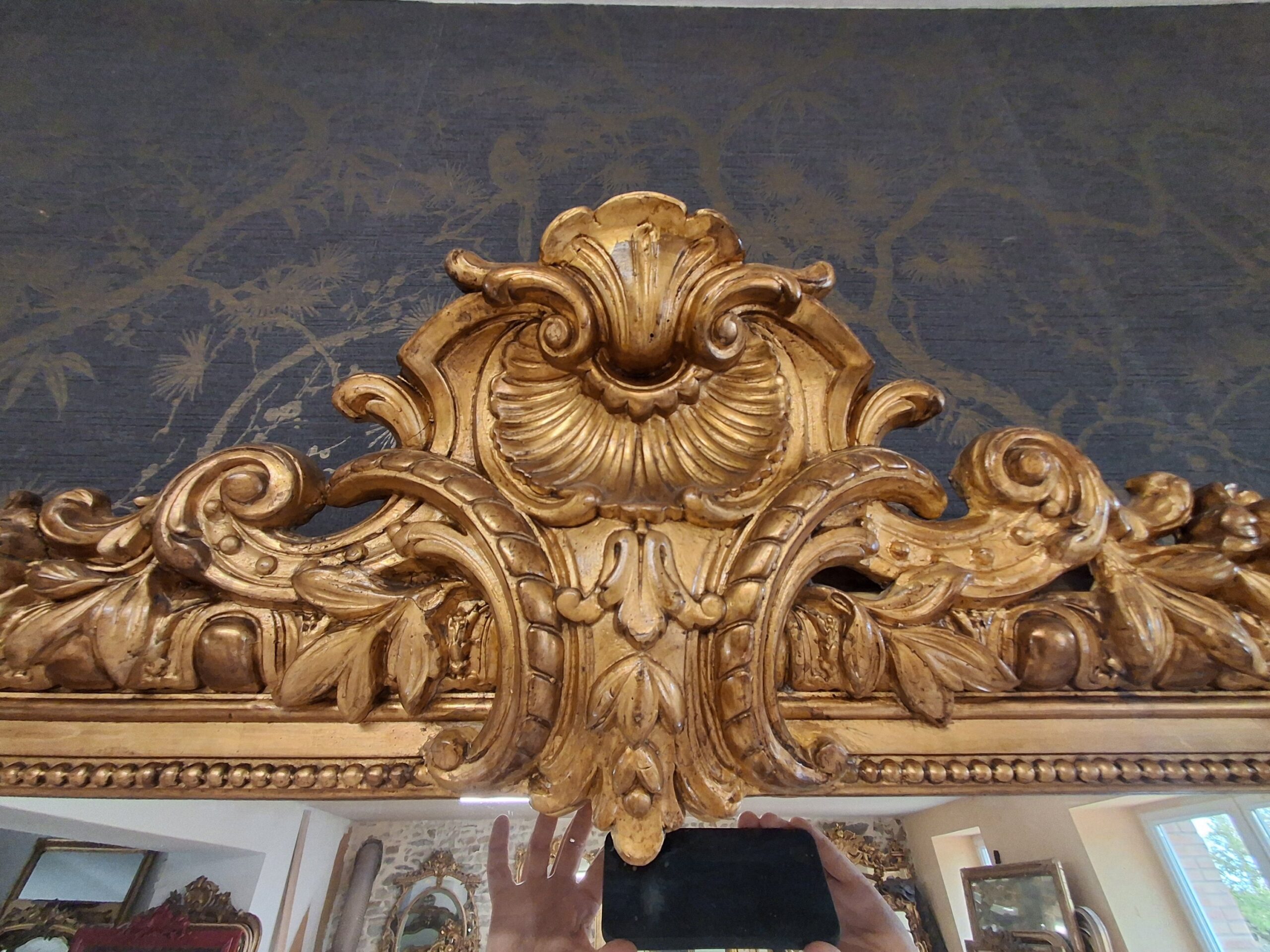 Miroir époque XIX 189 x 121 /123 – Image 2