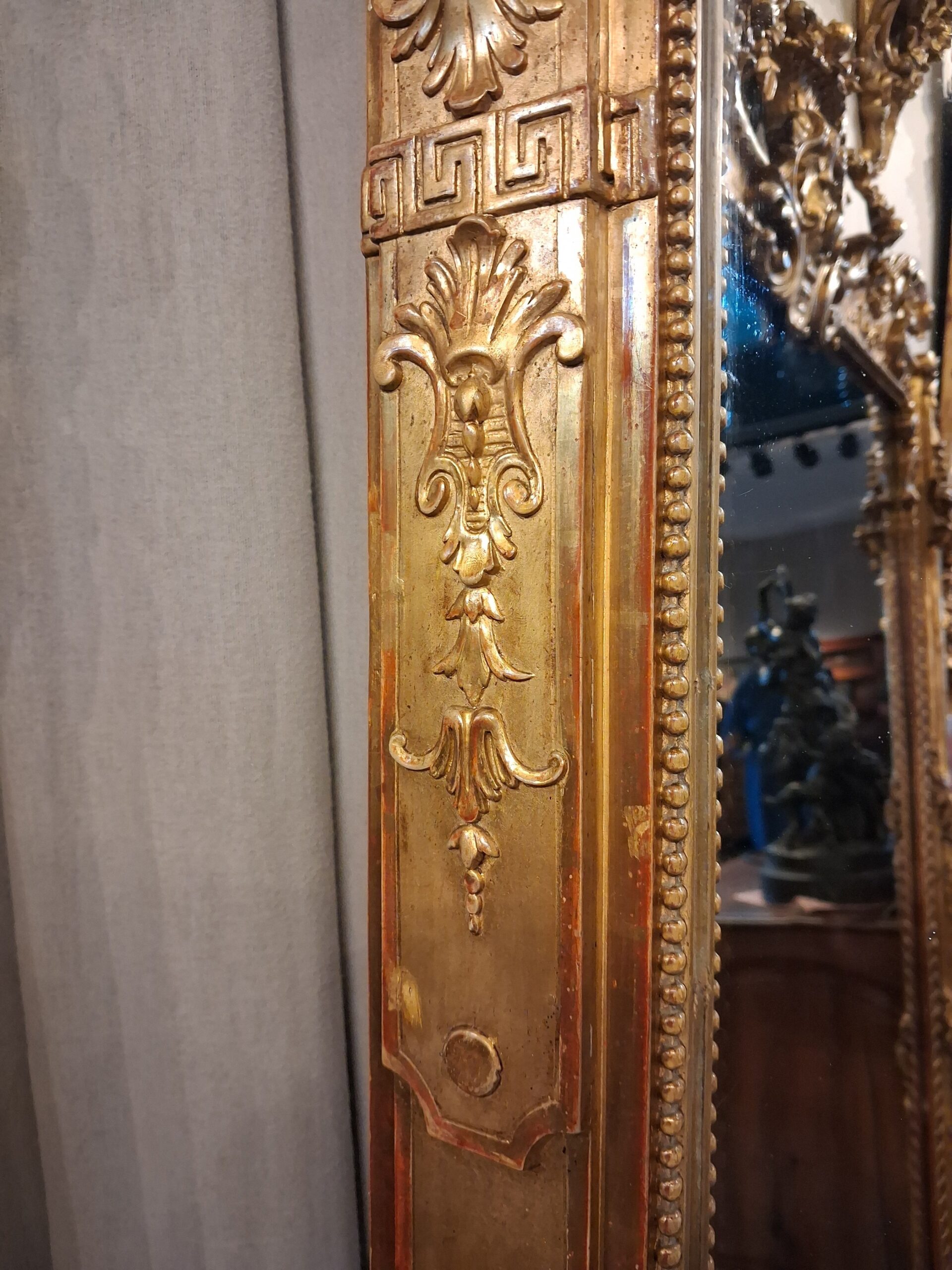 Miroir époque XIX 214 x 116 – Image 9