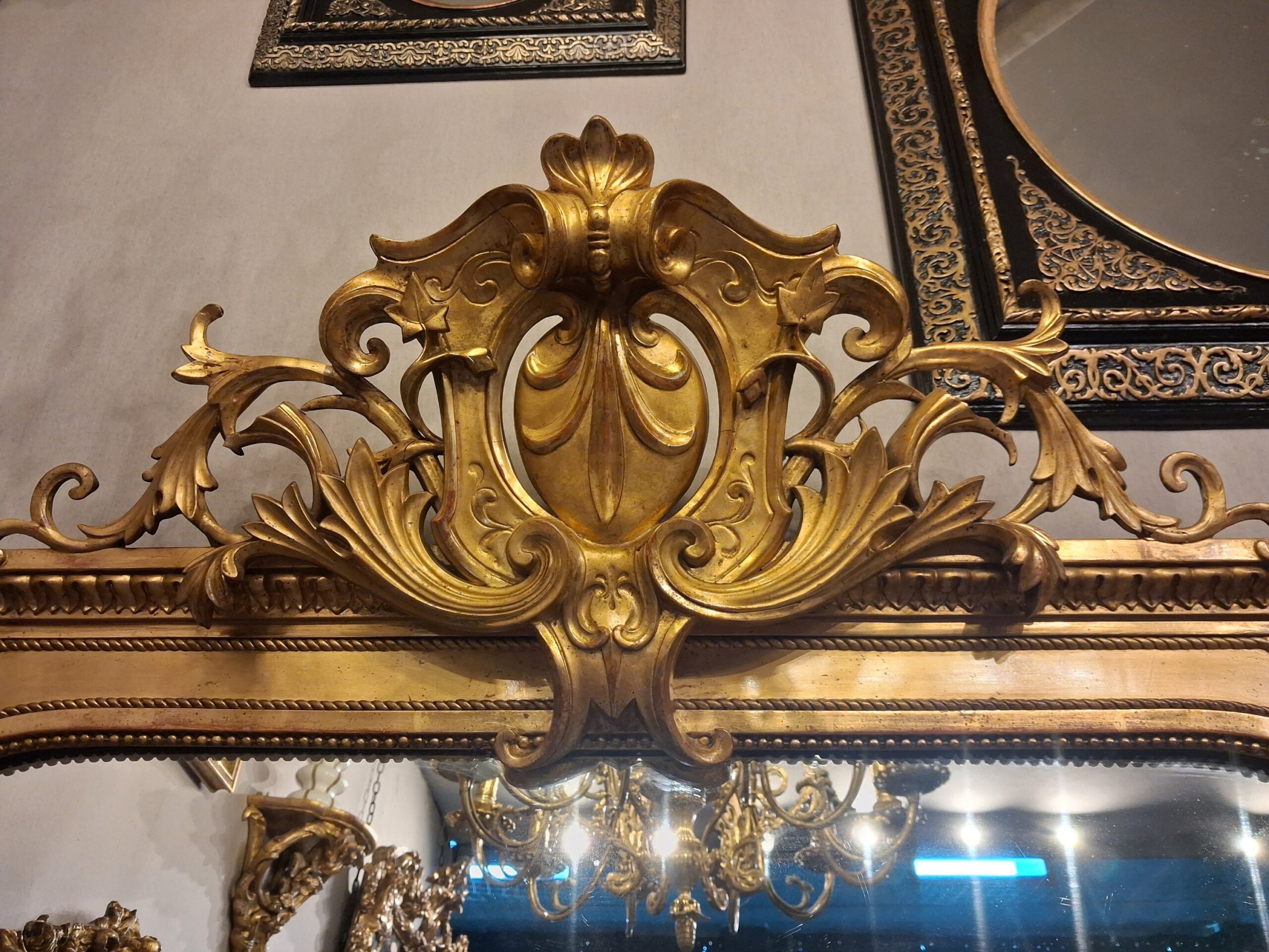 Miroir époque XIX 214 x 116 – Image 3