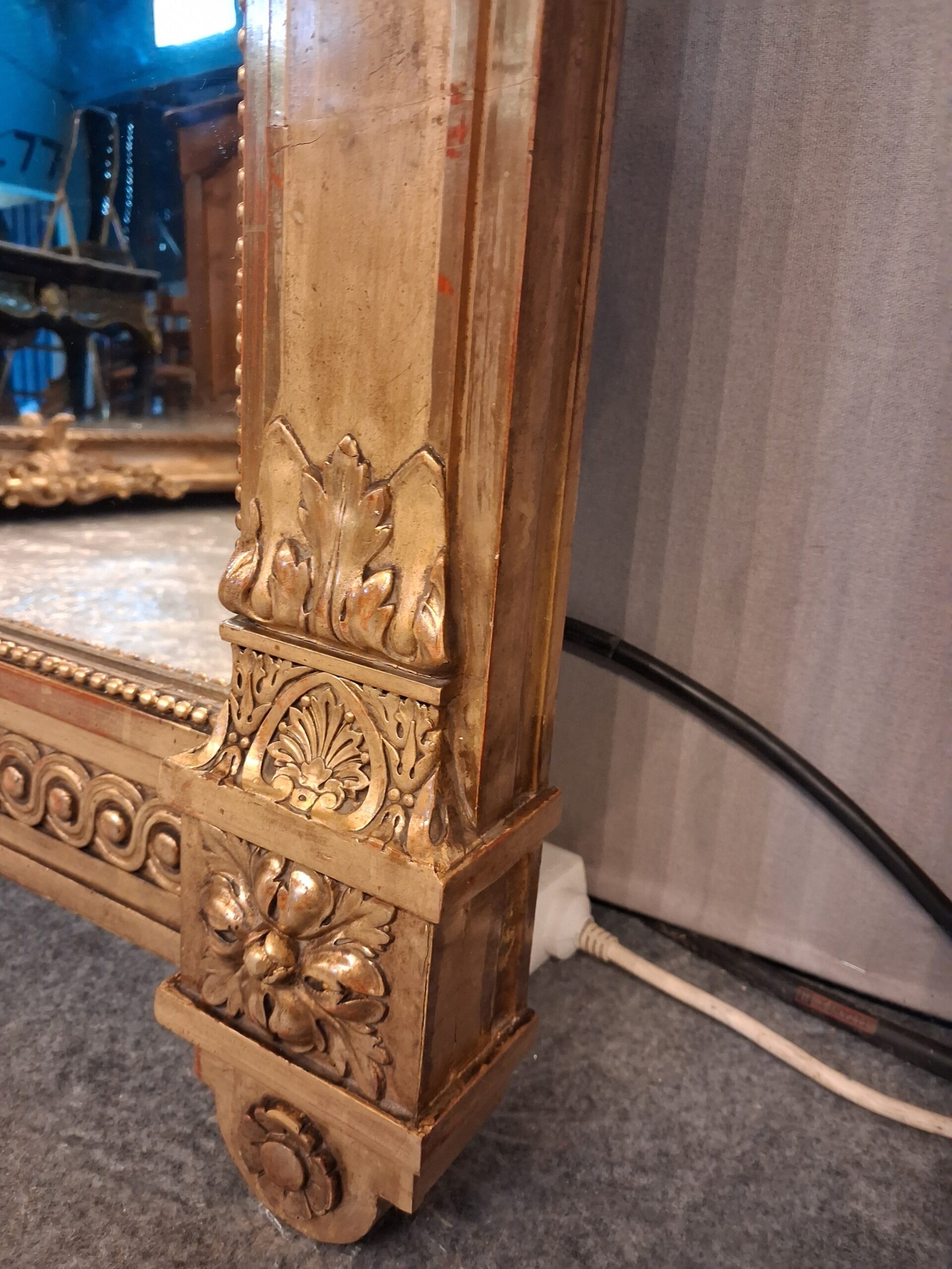 Miroir époque XIX 214 x 116 – Image 6