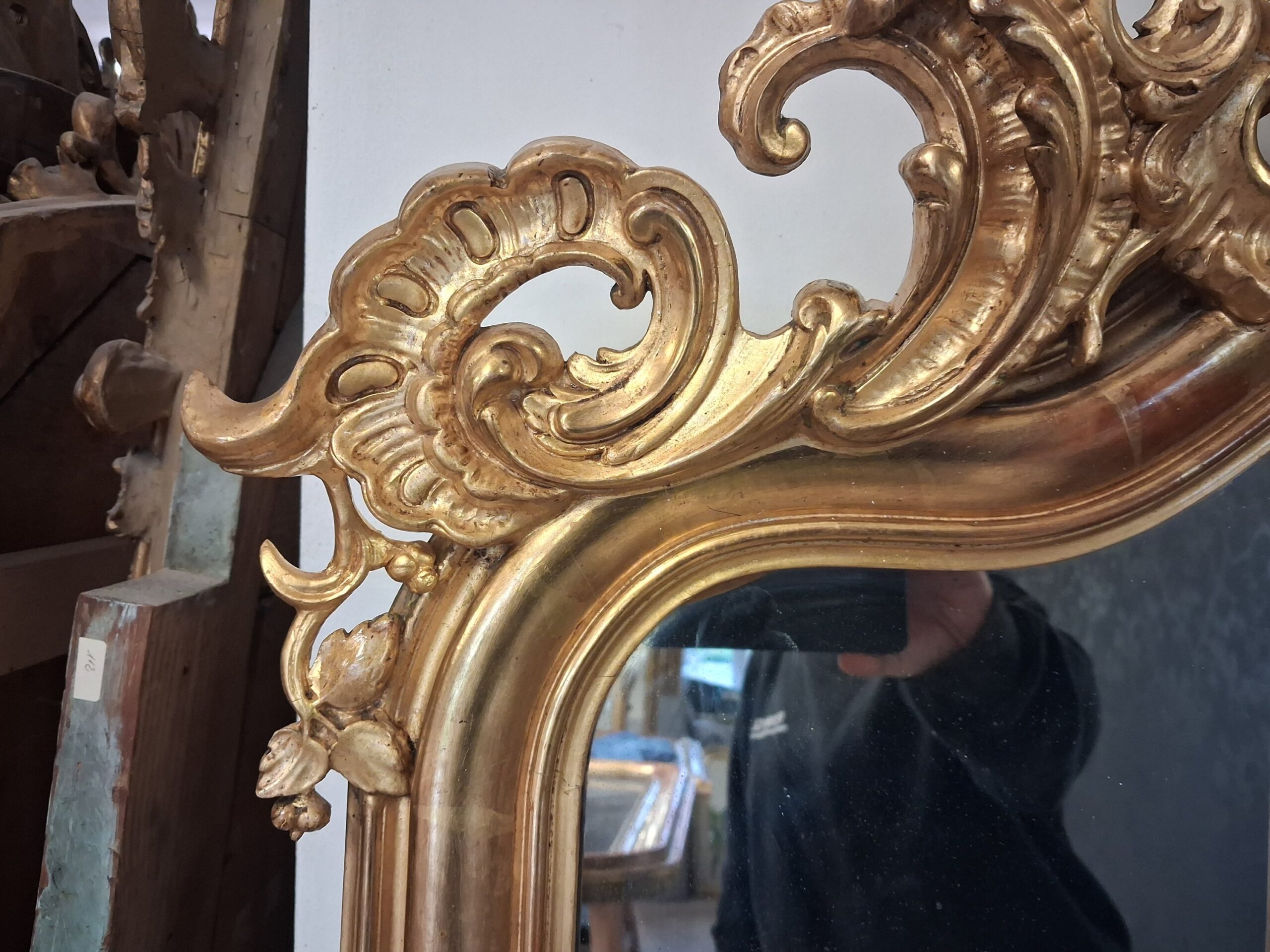 Miroir époque XIX 170 x 94 – Image 5