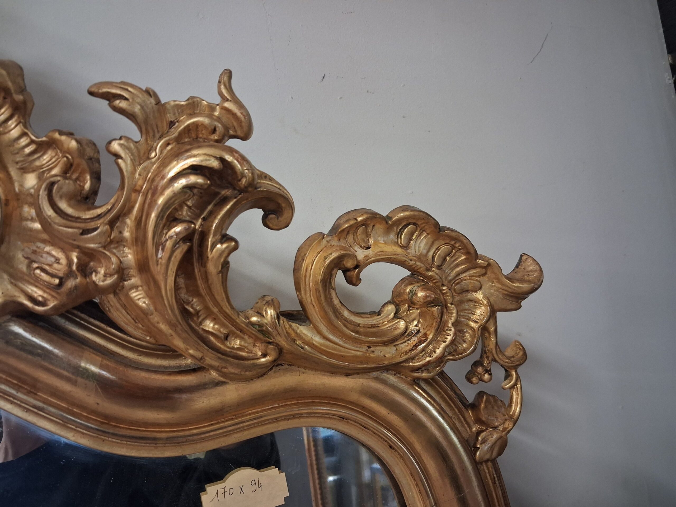 Miroir époque XIX 170 x 94 – Image 2