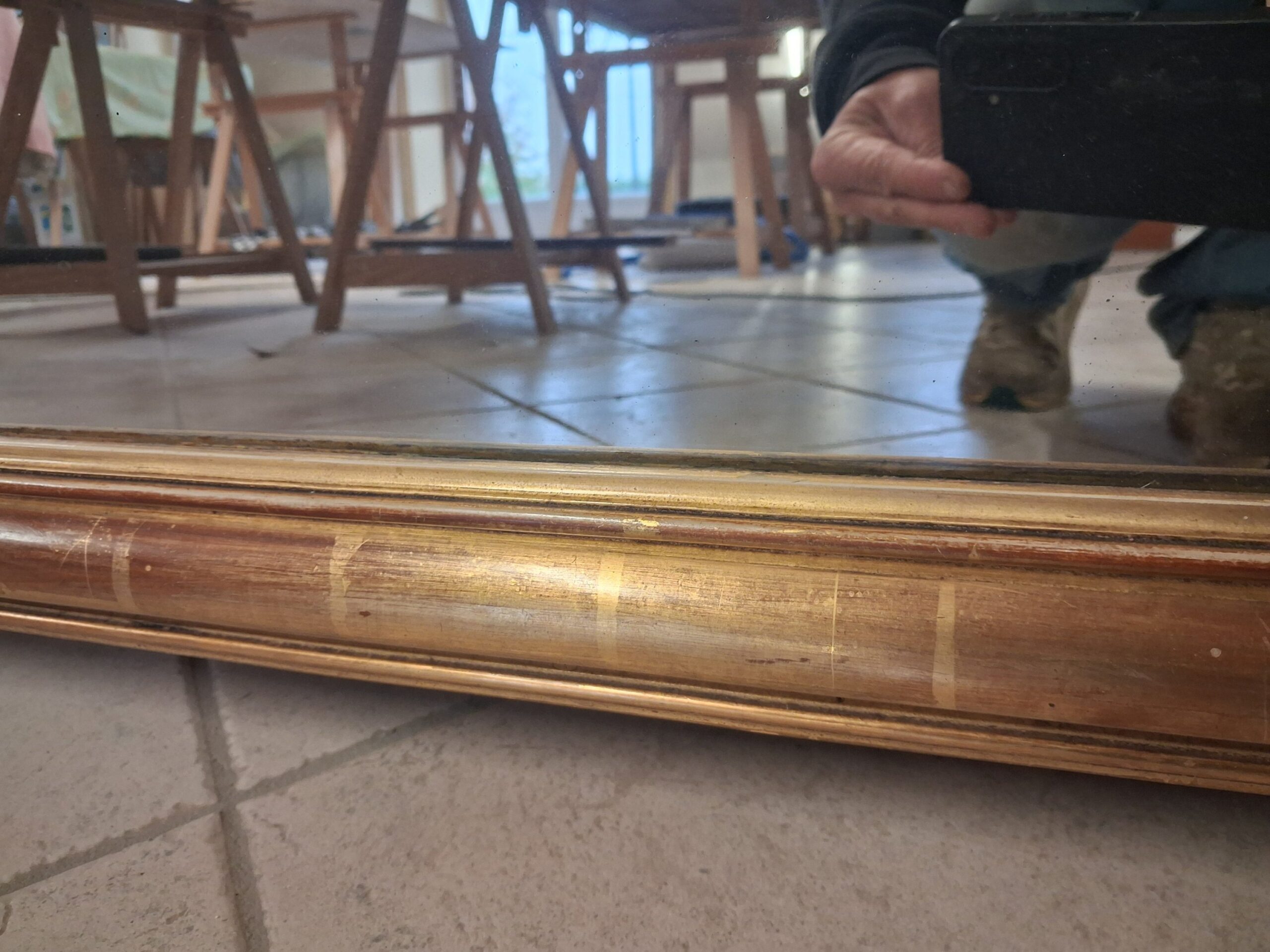 Miroir époque XIX 170 x 94 – Image 3