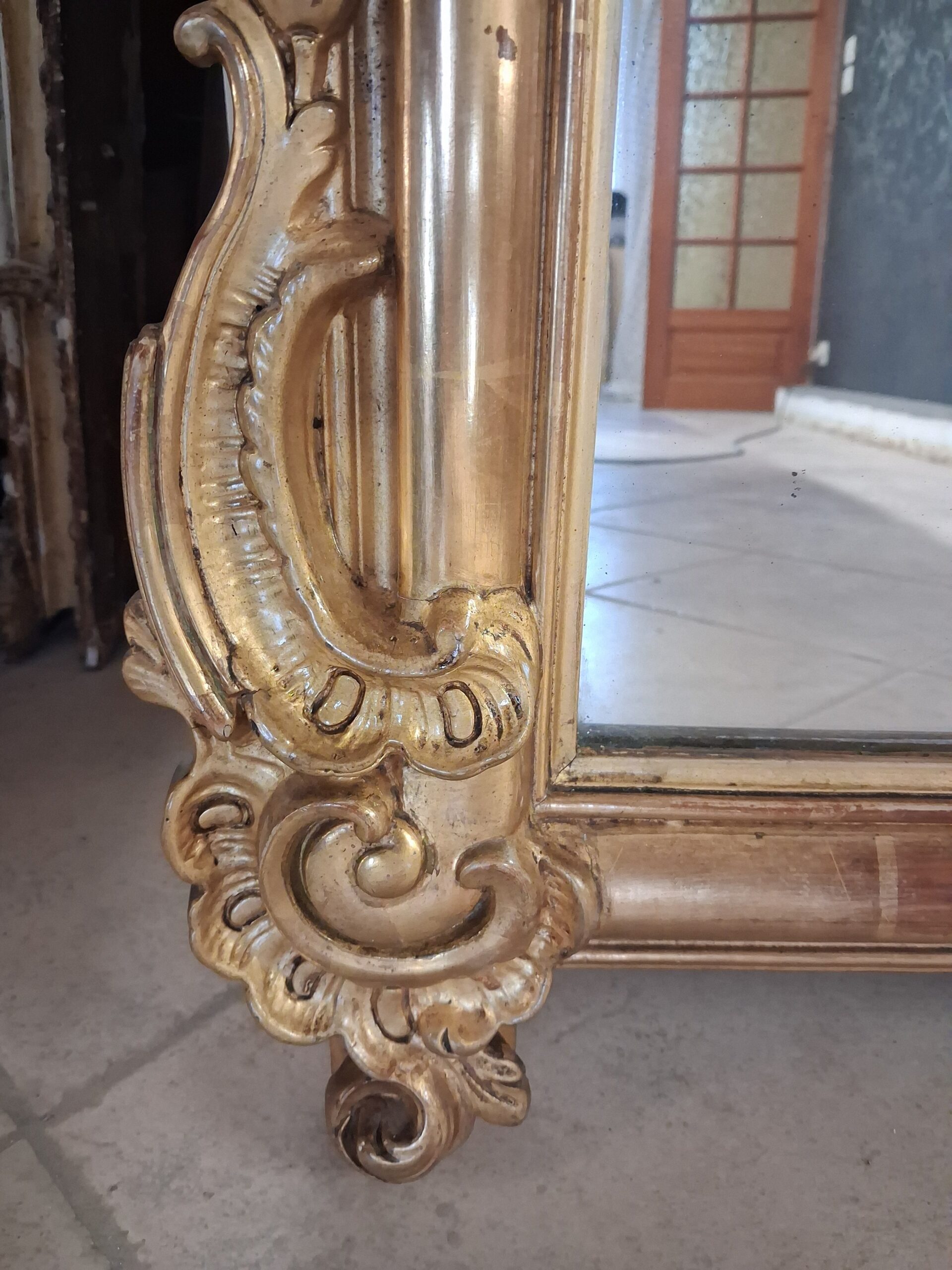 Miroir époque XIX 170 x 94 – Image 9